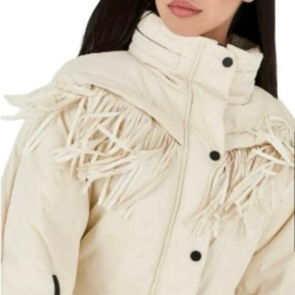 Stunning ivory Fringe skiing outfit SzM winter snow wear snowboard ski wear - Picture 4 of 16
